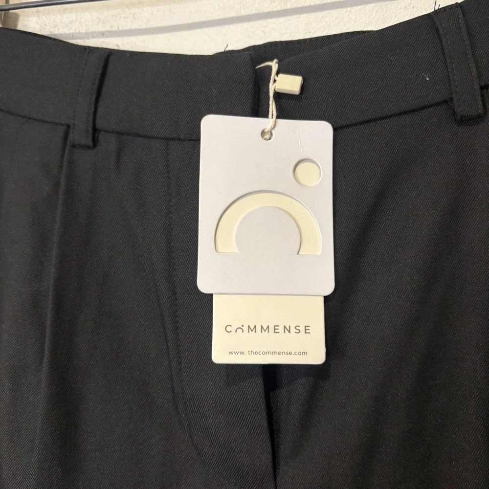 Commense NWT Wide Leg Trousers Women S Black High Waisted Tailored Pants Capsule